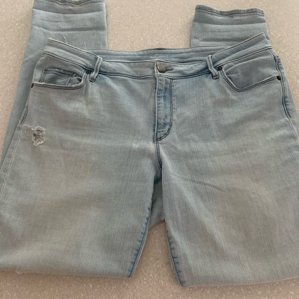 LOFT Curvy Skinny jeans - high waist light wash